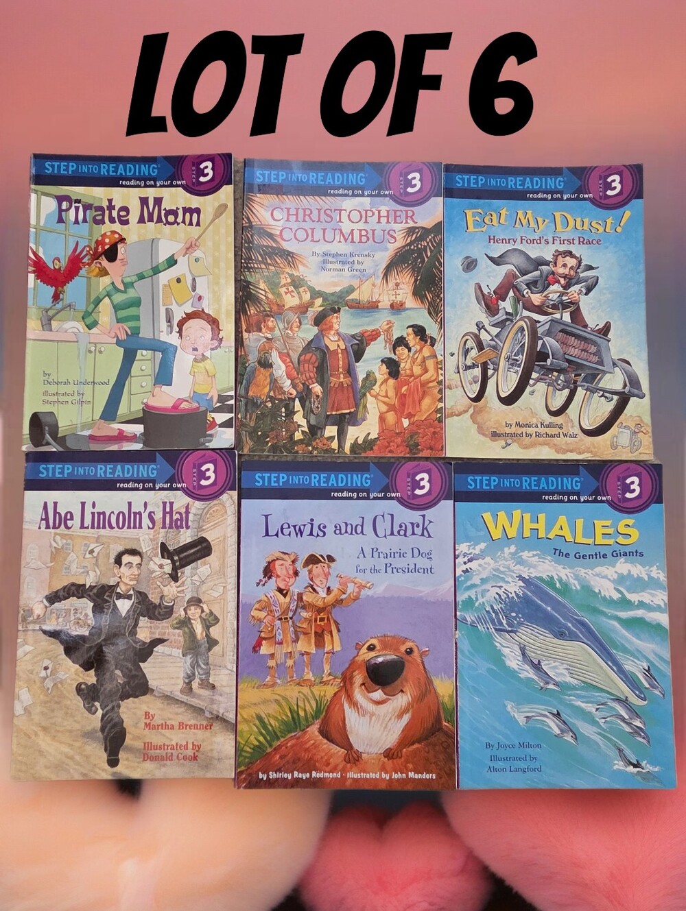 Lot of 6 Step Into Reading Children's Books paperback bestseller